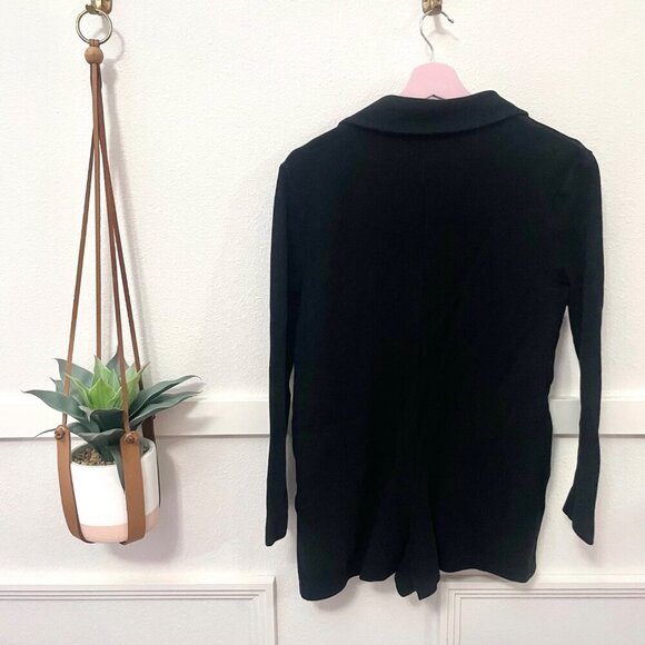 Free People Lizzie Romper Blazer One Piece Black OB1480579 Size S - Picture 7 of 7